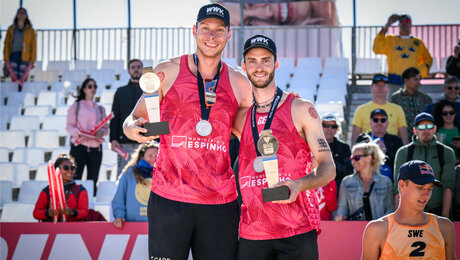 Beachvolleyball:Ehlers/Wickler holen Silber in Espinho