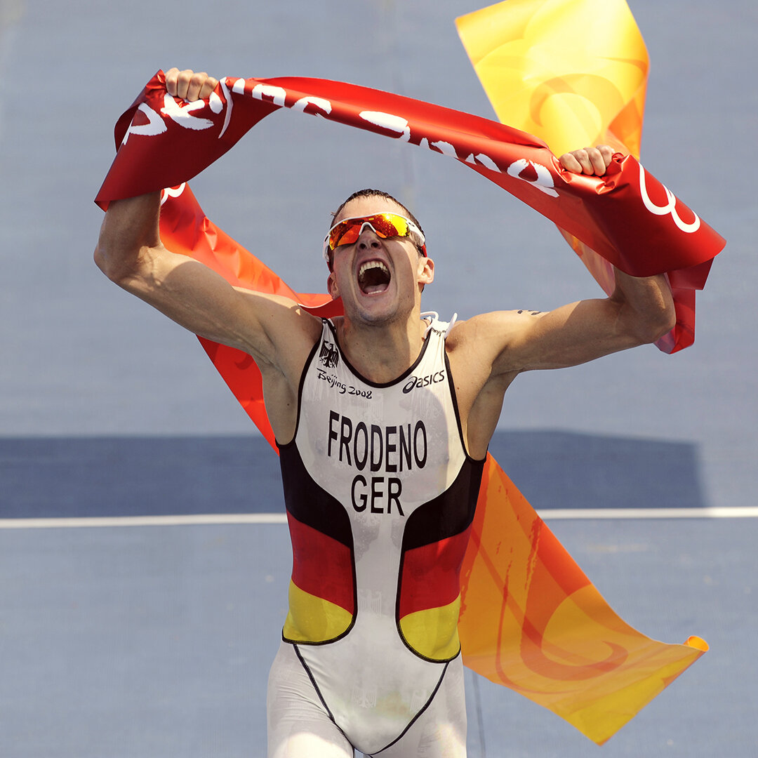TriathlonGold 2008 in Peking Team Deutschland