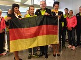 Fabian Hambüchen trägt deutsche Fahne bei Eröffnungsfeier