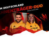Fahnenträger-Duo: Katharina Schmid und Leon Draisaitl