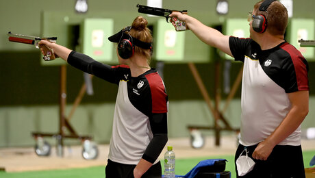 Schießen: Mixed-Duo Wimmer/Reitz verpasst Luftpistolen-Finale