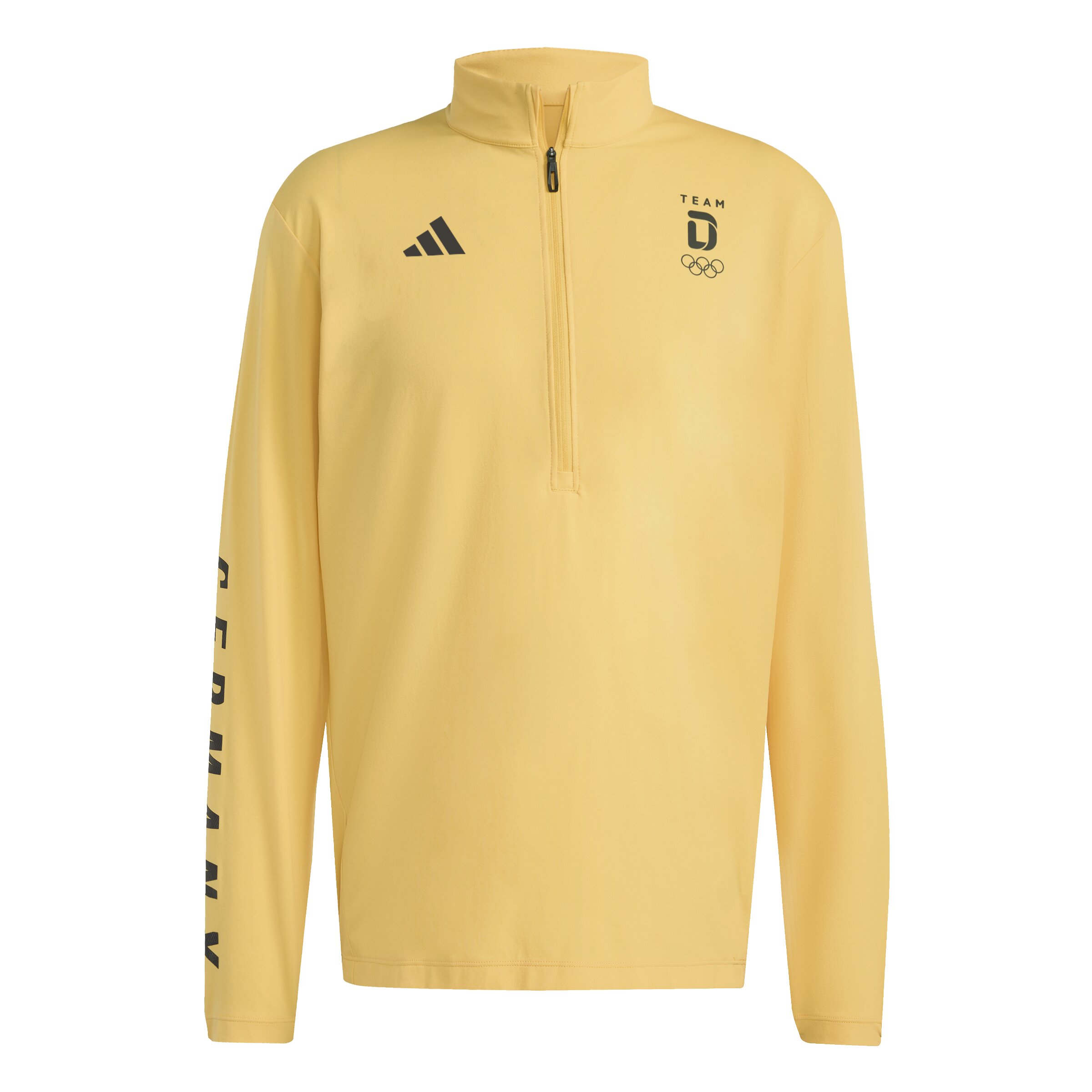 Team D adidas Half Zip Long Sleeve Light Shirt - Gelb